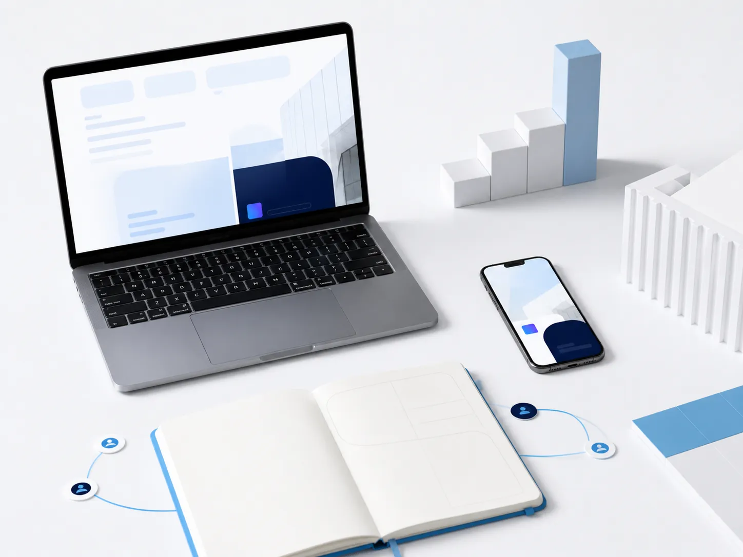 Connected search, content, and digital campaign composition